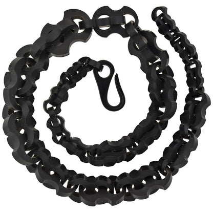 Victorian Hand Carved Gutta-Percha Link Necklace 21.5
