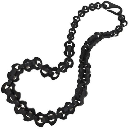 Victorian Hand Carved Gutta-Percha Link Necklace 21.5