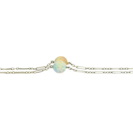 Edwardian 18K Opal 20.5 Necklace