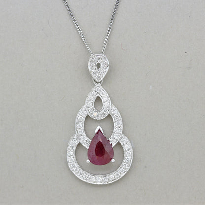 Ruby Diamond Gold Pendant